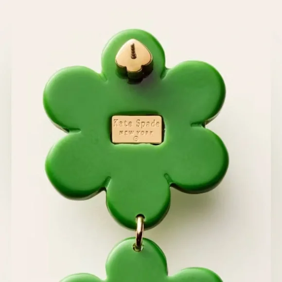 Kate Spade Green Floral Earrings - Picture 4 of 5